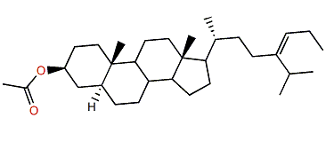 (24Z)-24-Propyl-5a-cholest-24(28)-en-3b-yl acetate